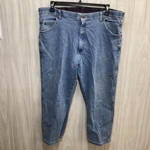 WRANGLER JEANS (Men's Size 40 x 29") Regular Fit Jeans Pockets Button Zip 38D